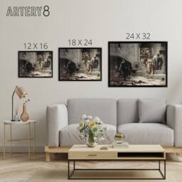 "Artery8 Del Alisal The Bell of Huesca Framed Canvas Wall Art Print - Size: W12"" x H16""" - thumbnail 4