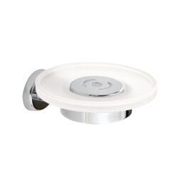 Showerdrape Eternity Stainless Steel Chrome & Glass Soap Dish Wall Mounted in Silver - thumbnail 2