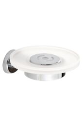 Showerdrape Eternity Stainless Steel Chrome & Glass Soap Dish Wall Mounted in Silver