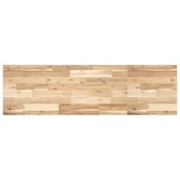Berkfield Home Bathroom Vanity Top Untreated 120x40x2 cm Solid Wood Acacia in Brown - Size: 120 x 40 x 2 cm - thumbnail 1