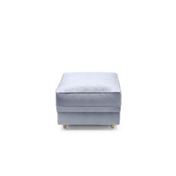 Abakus Direct Chicago Spill-Proof Velvet Footstool in Silver - thumbnail 4