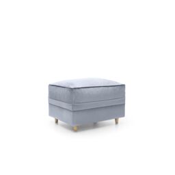 Abakus Direct Chicago Spill-Proof Velvet Footstool in Silver - thumbnail 2