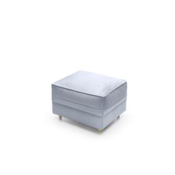 Abakus Direct Chicago Spill-Proof Velvet Footstool in Silver - thumbnail 3