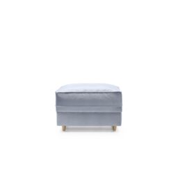 Abakus Direct Chicago Spill-Proof Velvet Footstool in Silver - thumbnail 1