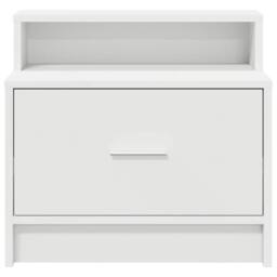 Berkfield Home Durable Bedside Cabinet with Drawer White 51x31x47 cm - Size: 51 x 31 x 47 cm - thumbnail 4