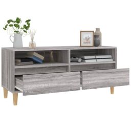 Berkfield Home TV Cabinet Grey Sonoma 100x34.5x44.5 cm Engineered Wood - thumbnail 5