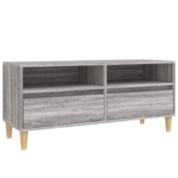 Berkfield Home TV Cabinet Grey Sonoma 100x34.5x44.5 cm Engineered Wood - thumbnail 2