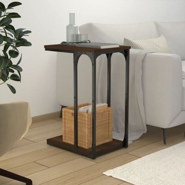 Berkfield Home Side Table Brown Oak 40x30x60 cm Engineered Wood - Size: 40 x 30 x 60 cm - image 1