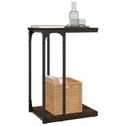 Berkfield Home Side Table Brown Oak 40x30x60 cm Engineered Wood - Size: 40 x 30 x 60 cm - thumbnail 4