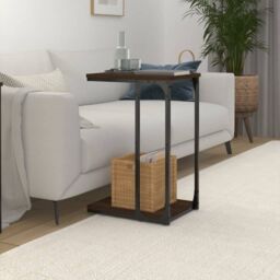 Berkfield Home Side Table Brown Oak 40x30x60 cm Engineered Wood - Size: 40 x 30 x 60 cm - thumbnail 3