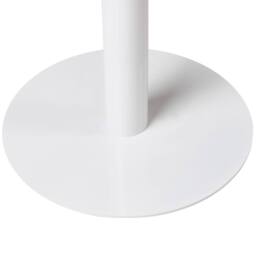 Wyld and Coco Garden Bistro Round Coffee Table 60 cm Light Brown Paper Veneer Top in White - thumbnail 5