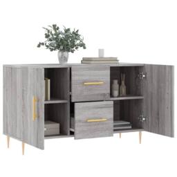 Berkfield Home Sideboard Grey Sonoma 100x36x60 cm Engineered Wood - Size: 100 x 36 x 60 cm - thumbnail 4