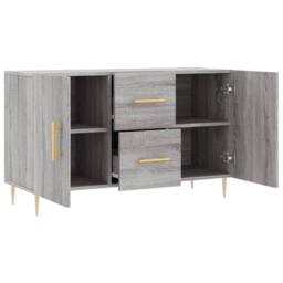 Berkfield Home Sideboard Grey Sonoma 100x36x60 cm Engineered Wood - Size: 100 x 36 x 60 cm - thumbnail 5