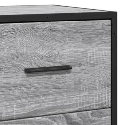 Berkfield Home Sideboard Grey Sonoma 35.5x35x76 cm Engineered Wood & Metal - thumbnail 8