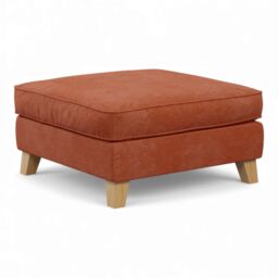 The Great Sofa Company Jackson Chenille Footstool in Terracotta - thumbnail 2
