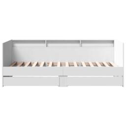 Berkfield Home Versatile Daybed with Drawers without Mattress White 75x190 cm Sm - thumbnail 4
