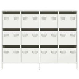 Berkfield Home Sideboard White 135x39x103.5 cm Cold-rolled Steel - thumbnail 5