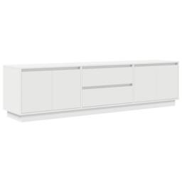 Berkfield Home TV Cabinet with LED Lights White 193.5x41x50 cm - thumbnail 3