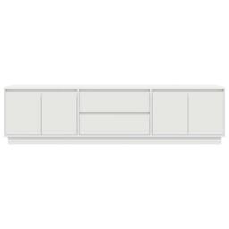 Berkfield Home TV Cabinet with LED Lights White 193.5x41x50 cm - thumbnail 7
