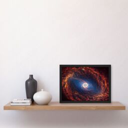 Artery8 NASA James Webb Telescope View of Spiral Galaxy NGC 1512 Framed Art A4 in Black - thumbnail 2