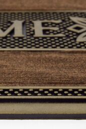 Homescapes Welcome' Door Mat with Curved Edge, 75 x 45 cm in Gold - Size: 45 cm x 75 cm - thumbnail 3