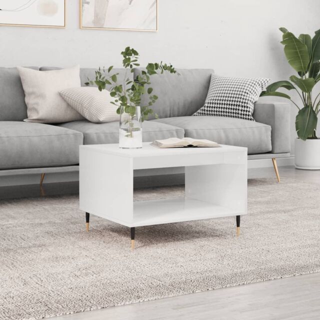 Berkfield Home Coffee Table White 60x50x40 cm Engineered Wood - Size: 60 x 50 x 40 cm - image 1