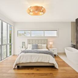 NIVOR 53cm Boho Rattan Farmhouse Caged Reversible Ceiling Fan with Light in Natural - thumbnail 9
