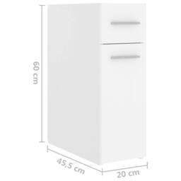 Berkfield Home Apothecary Cabinet White 20x45.5x60 cm Engineered Wood - thumbnail 8