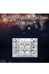 VFM e-Store Christmas Bauble Decoration Hanging Tree Ornament X 24 8cm Silver - thumbnail 3