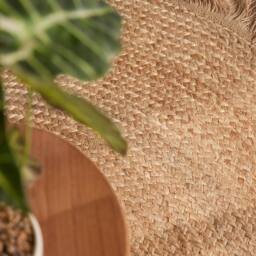 THE RUGS Braided Reversible Jute Round Nuru Gold Handwoven Living Room Rug - Size: 150 cm diameter - thumbnail 8