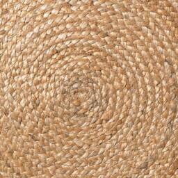 THE RUGS Braided Reversible Jute Round Nuru Gold Handwoven Living Room Rug - Size: 150 cm diameter - thumbnail 4