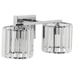 Wyld and Coco Wall Lamp Silver Iron Crystal Glass Shades Geometric Modern Wall - thumbnail 2
