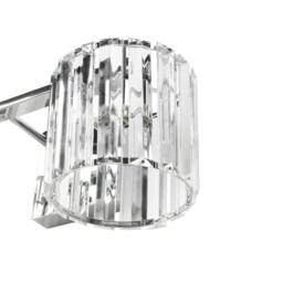 Wyld and Coco Wall Lamp Silver Iron Crystal Glass Shades Geometric Modern Wall - thumbnail 5