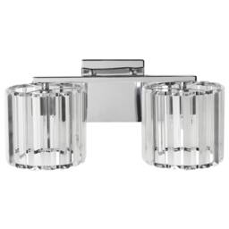 Wyld and Coco Wall Lamp Silver Iron Crystal Glass Shades Geometric Modern Wall - thumbnail 4