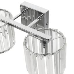 Wyld and Coco Wall Lamp Silver Iron Crystal Glass Shades Geometric Modern Wall - thumbnail 6