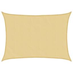 Berkfield Home Sun Shade Sail Sand 8x6 m 100% Polyester Oxford in Yellow - thumbnail 2