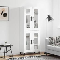 Berkfield Home Highboard White 69.5x34x180 cm Engineered Wood - thumbnail 2