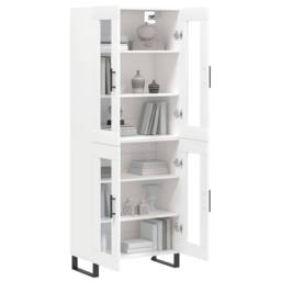 Berkfield Home Highboard White 69.5x34x180 cm Engineered Wood - thumbnail 1