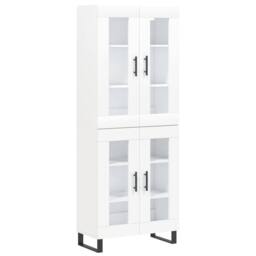 Berkfield Home Highboard White 69.5x34x180 cm Engineered Wood - thumbnail 3