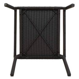 Berkfield Home Outdoor Chairs 4 pcs PE rattan, Solid acacia wood in Black - thumbnail 9