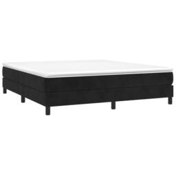 Berkfield Home Box Spring Bed Frame Black 180x200 cm Super King Velvet - thumbnail 3