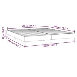 Berkfield Home Box Spring Bed Frame Black 180x200 cm Super King Velvet - thumbnail 9