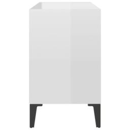 Berkfield Home TV Cabinet with Metal Legs High Gloss White 69.5x30x50 cm - thumbnail 5