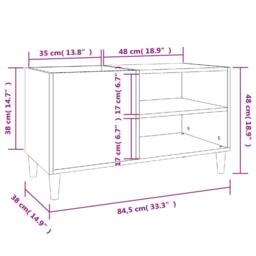 Berkfield Home Record Cabinet Sonoma Oak 84.5x38x48 cm Engineered Wood in Light Tan - thumbnail 8