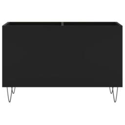 Berkfield Home Record Cabinet Black 74.5x38x48 cm Engineered Wood - thumbnail 4