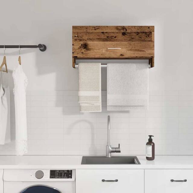 Berkfield Home Wardrobe Old Wood 70x32.5x35 cm Engineered Wood in Brown - image 1