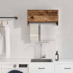 Berkfield Home Wardrobe Old Wood 70x32.5x35 cm Engineered Wood in Brown - thumbnail 1