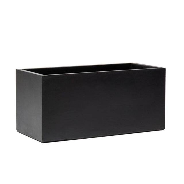 Primrose 80cm Terracotta Fibre Dark Grey Trough Planter - image 1
