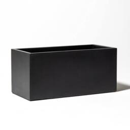 Primrose 80cm Terracotta Fibre Dark Grey Trough Planter - thumbnail 3