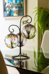 Sienna Glass 15cm Spirit Ball Multicoloured in Dark Red - thumbnail 3